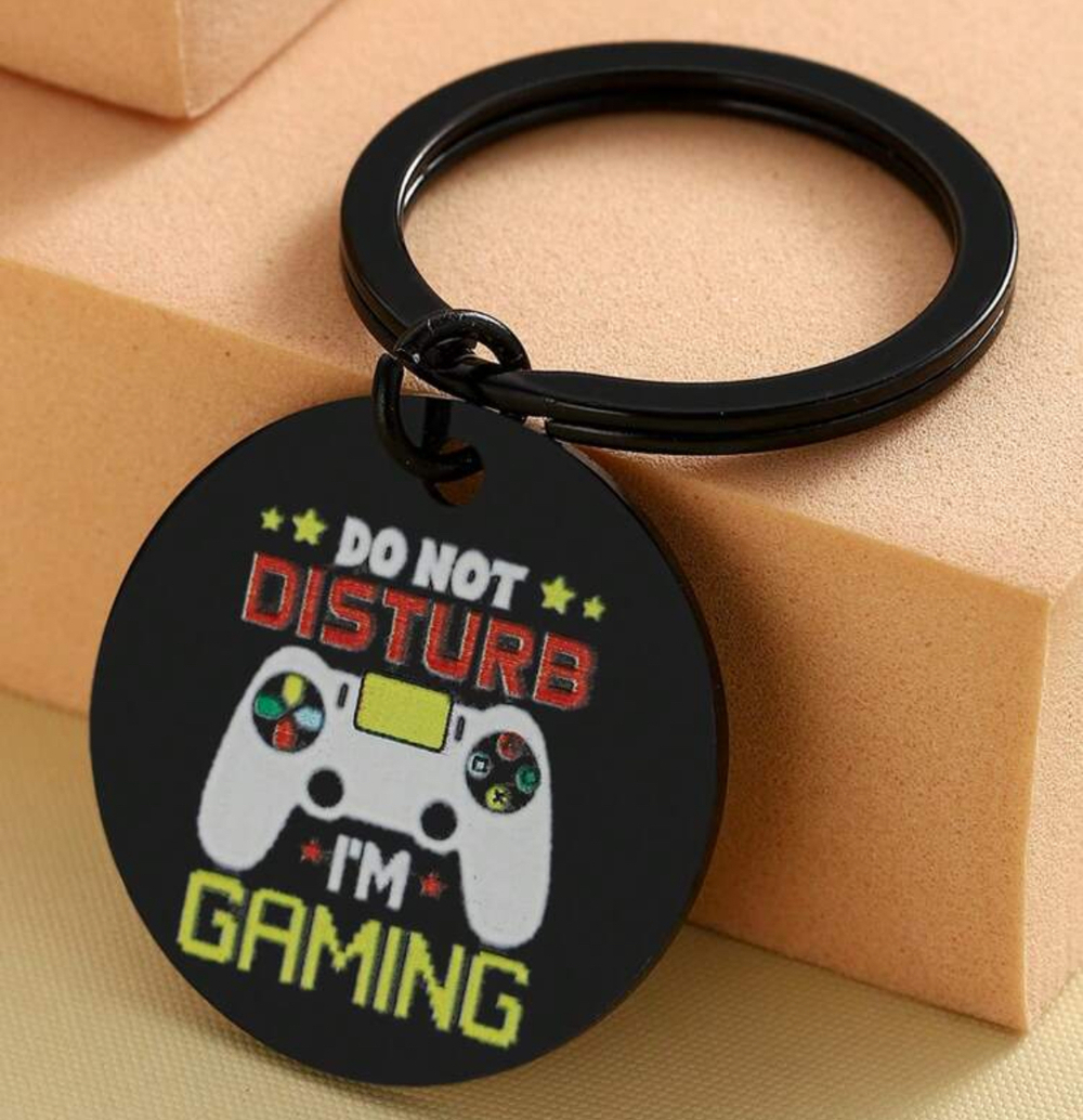 3/$25 Do Not Disturb I'm Gaming Game Stainless Steel Keychain NEW